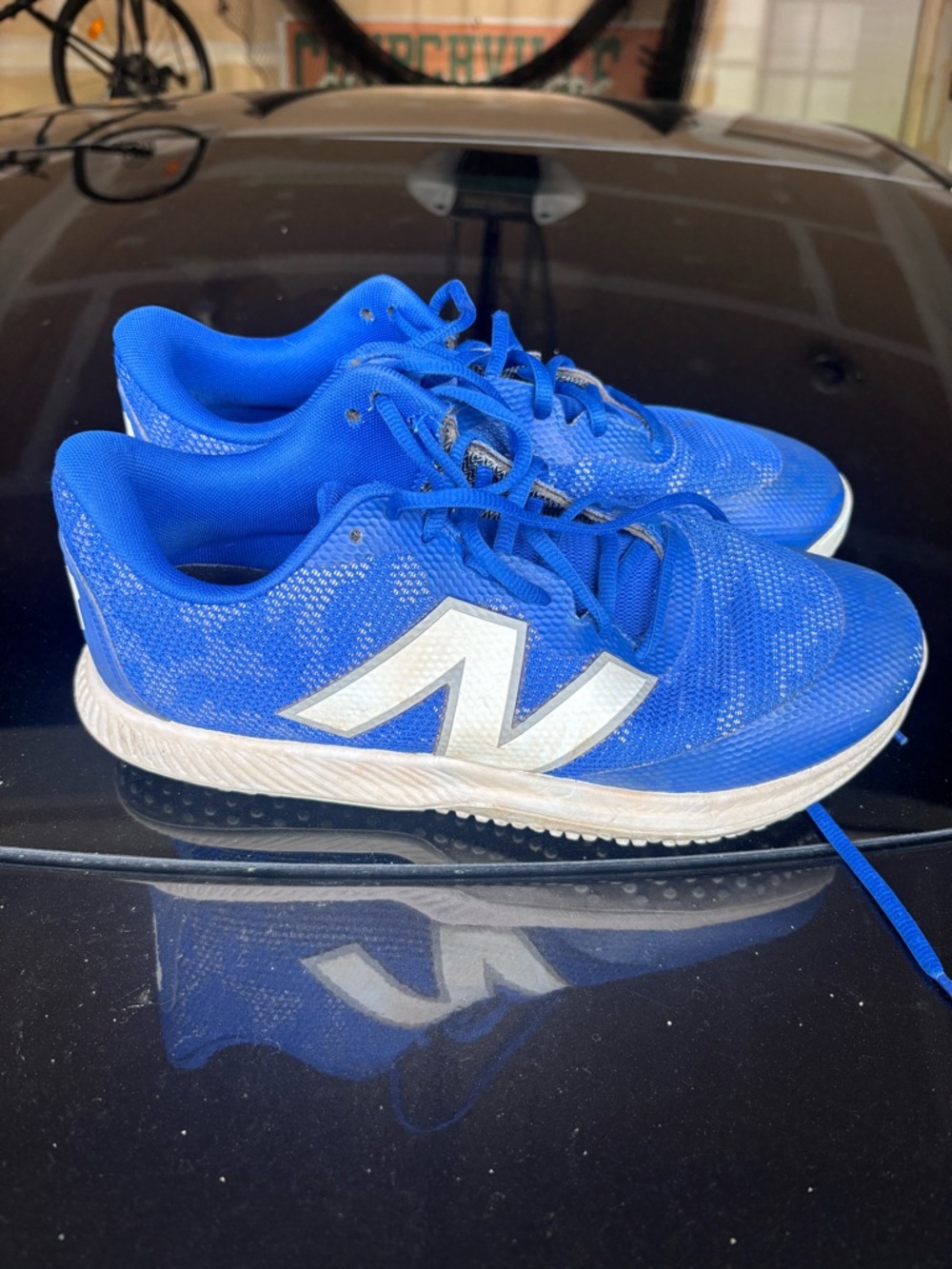 New Balance Blue Men's baseball turf shoes